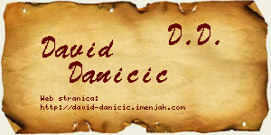 David Daničić vizit kartica